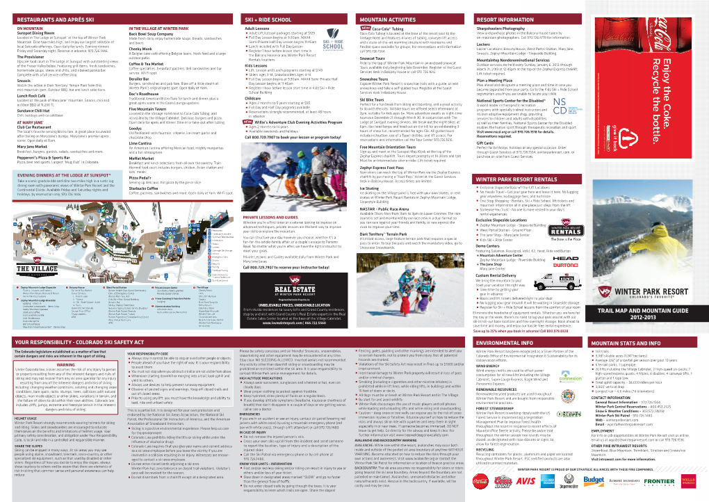 Trail Map and Mountain Guide 2012-2013