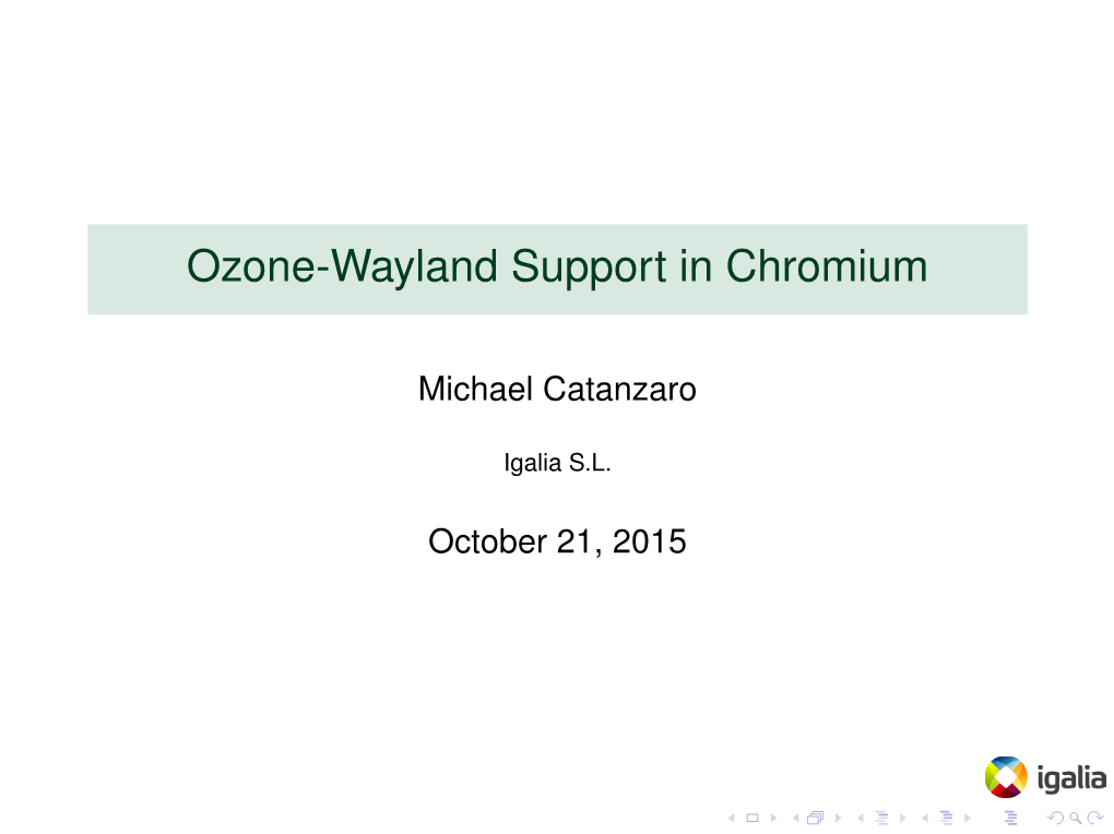 Ozone-Wayland Support in Chromium