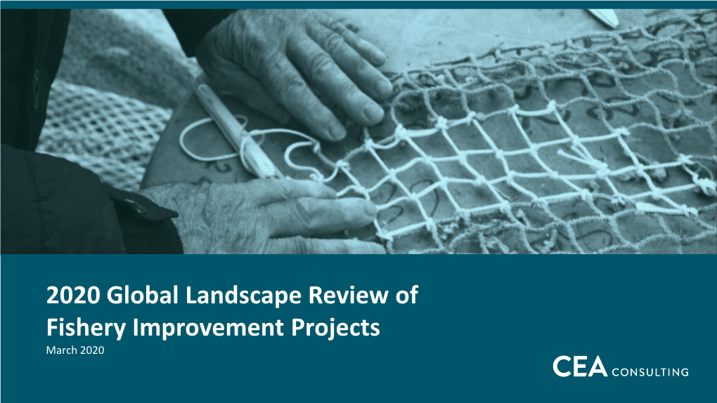 2020 Global Landscape Review of Fishery Improvement Projects March 2020 About the Authors Max Levine, John B