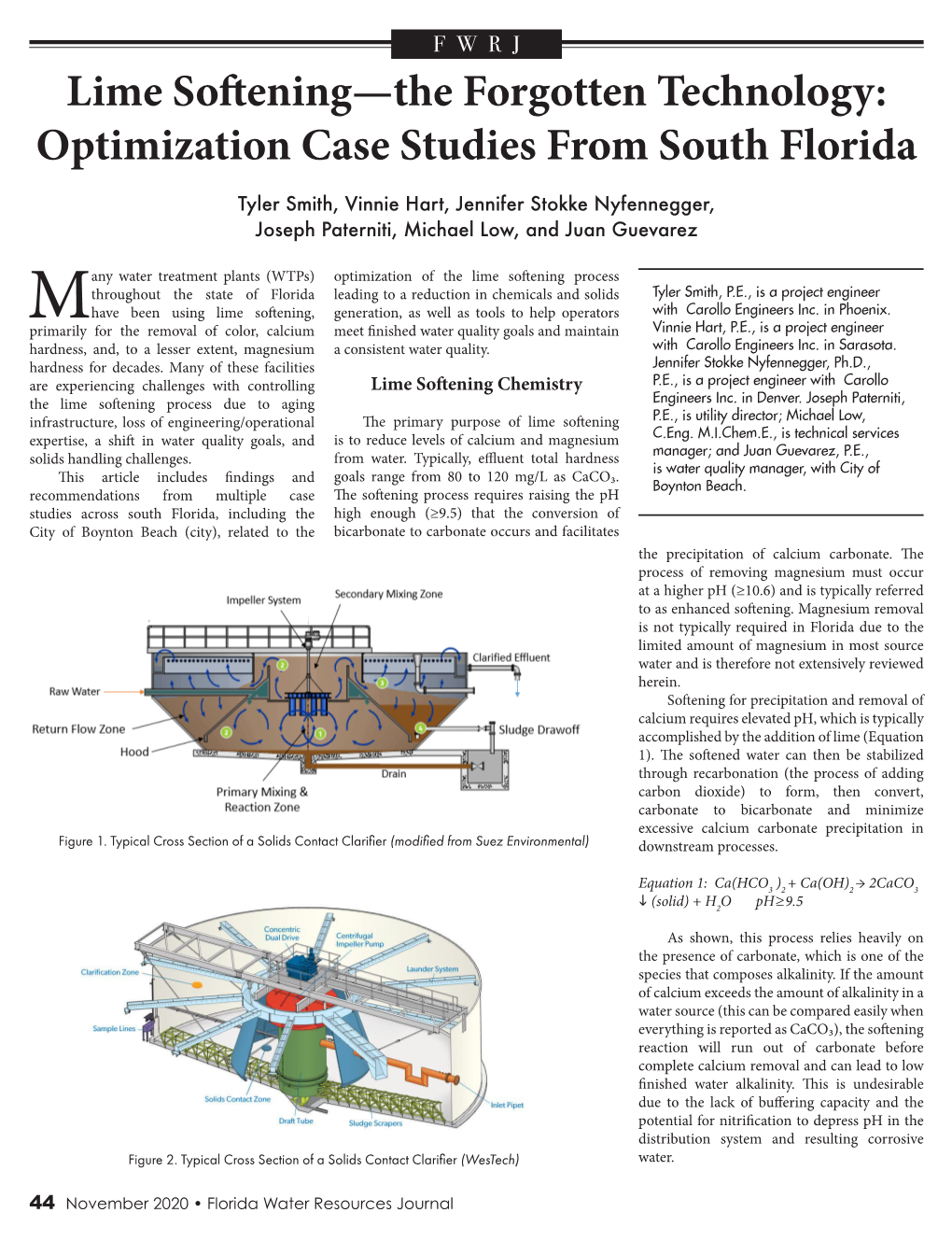 Lime Softening—The Forgotten Technology: Optimization Case Studies from South Florida