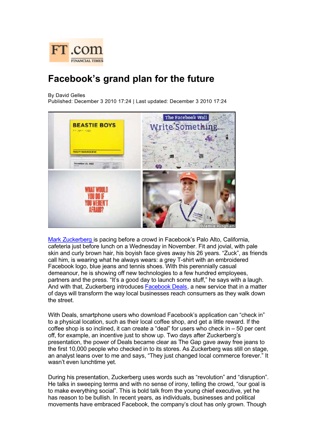 Facebook's Grand Plan for the Future