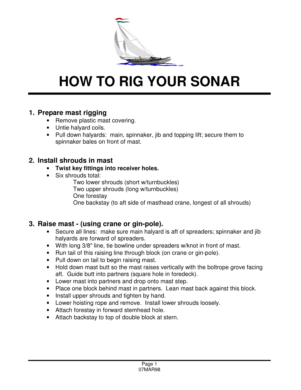 How to Rig Your Sonar