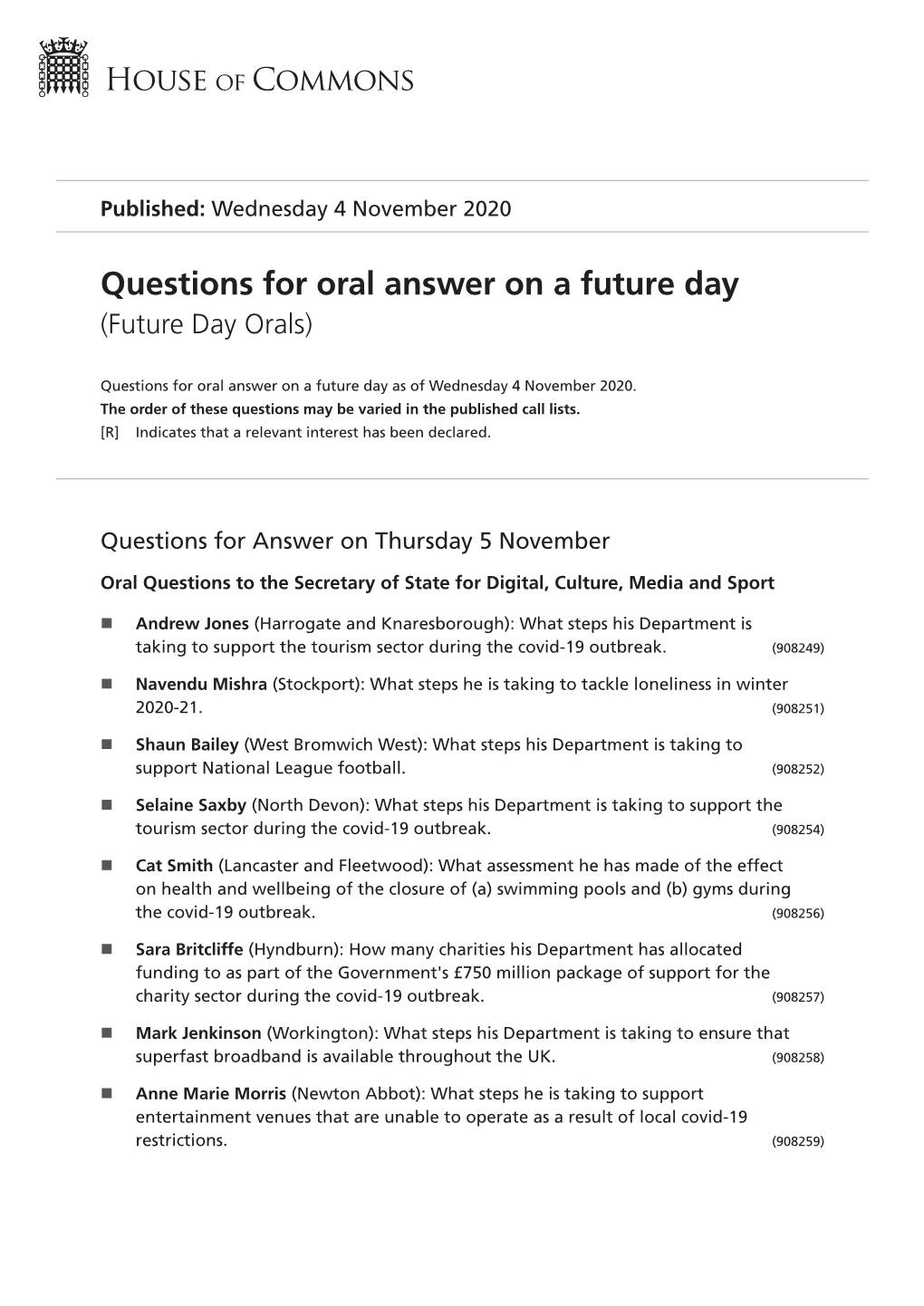 View Future Day Orals PDF File 0.11 MB