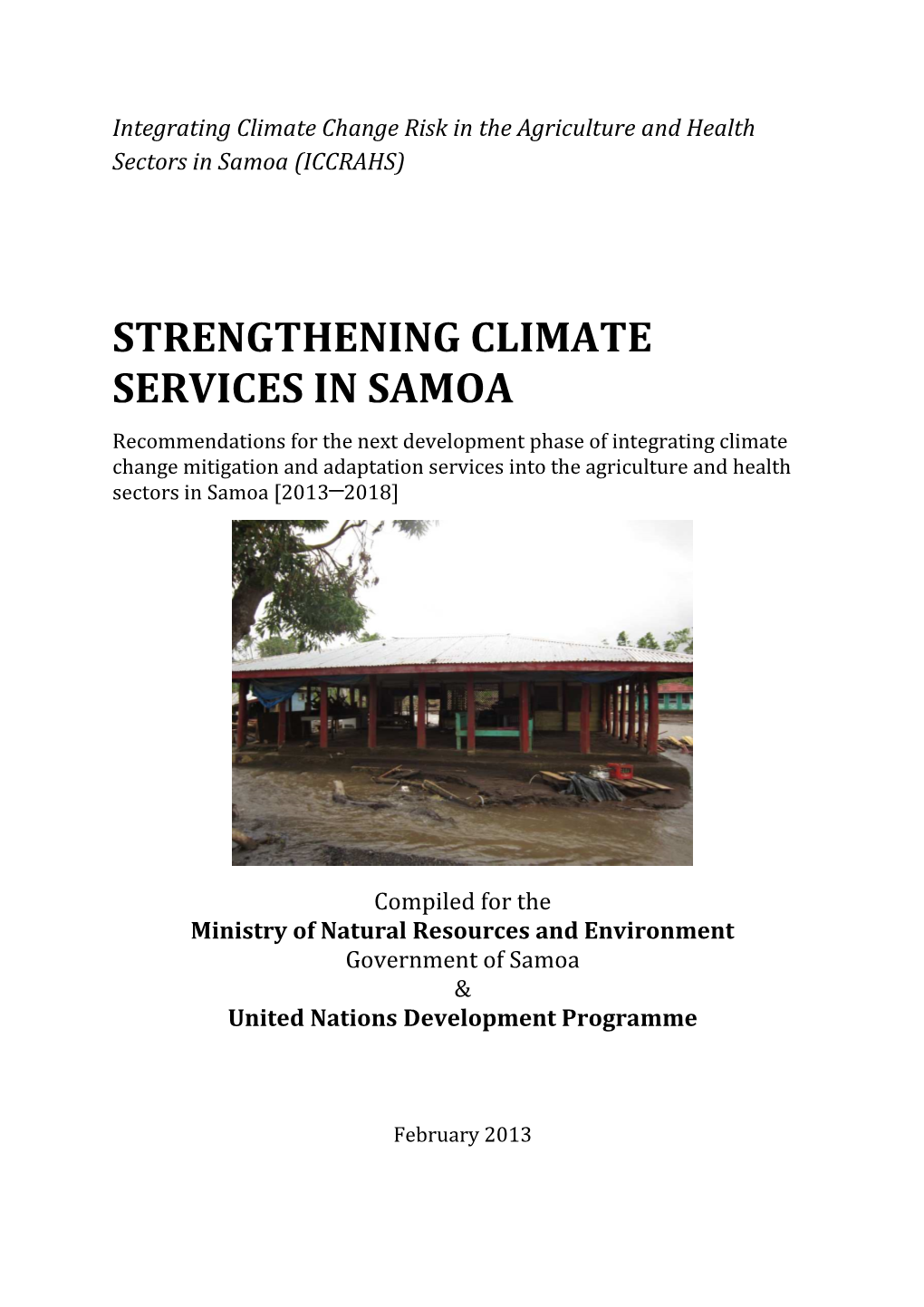 Strengthening Climate Services in Samoa FINAL