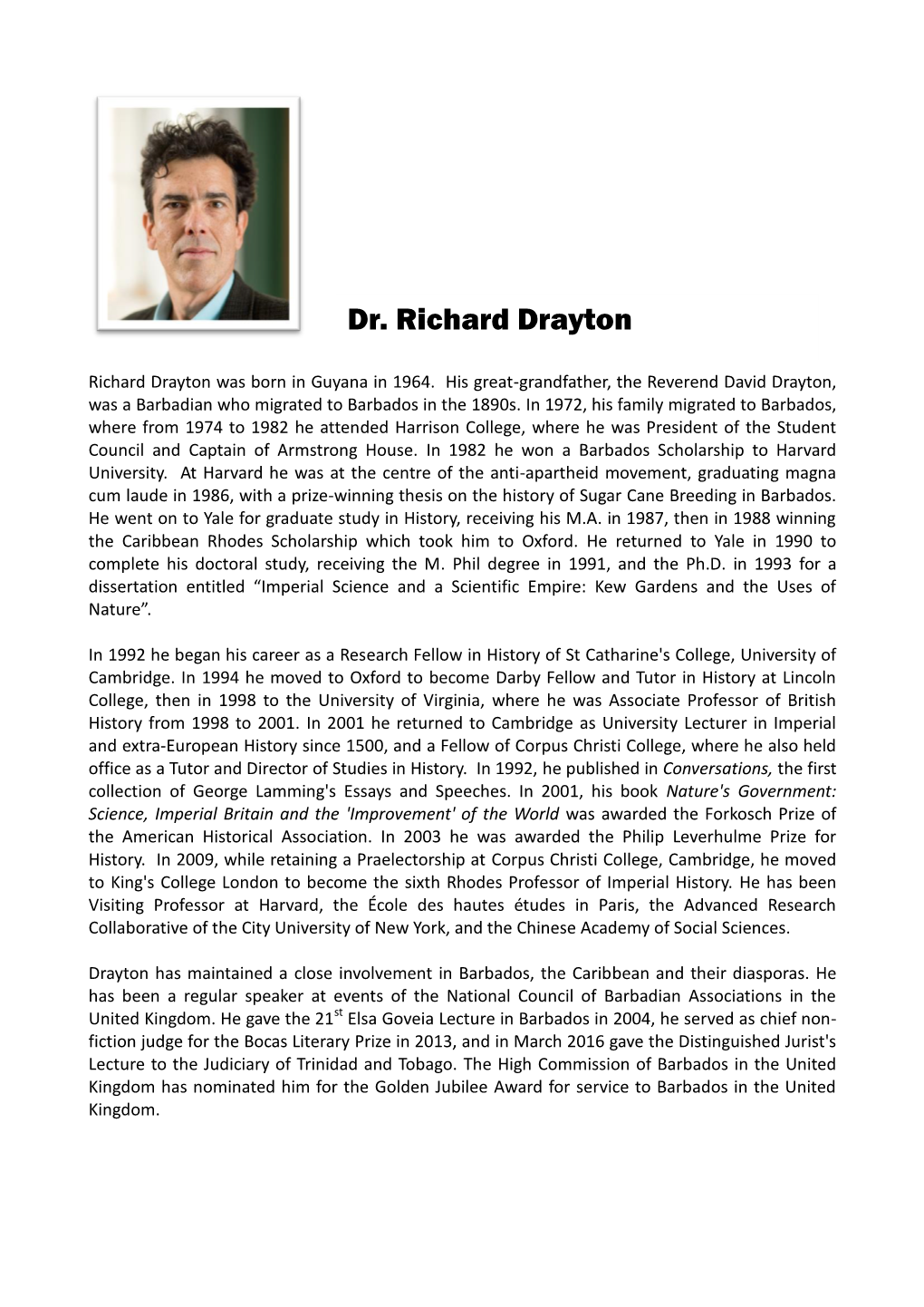 Dr. Richard Drayton