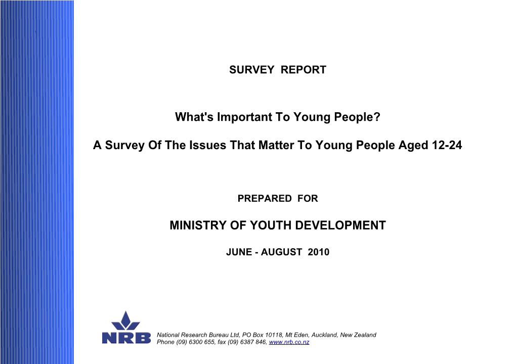 What's Important to Young People?