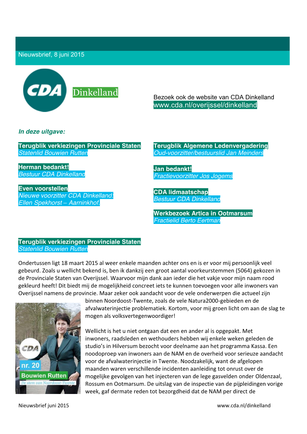 Dinkelland Bezoek Ook De Website Van CDA Dinkelland