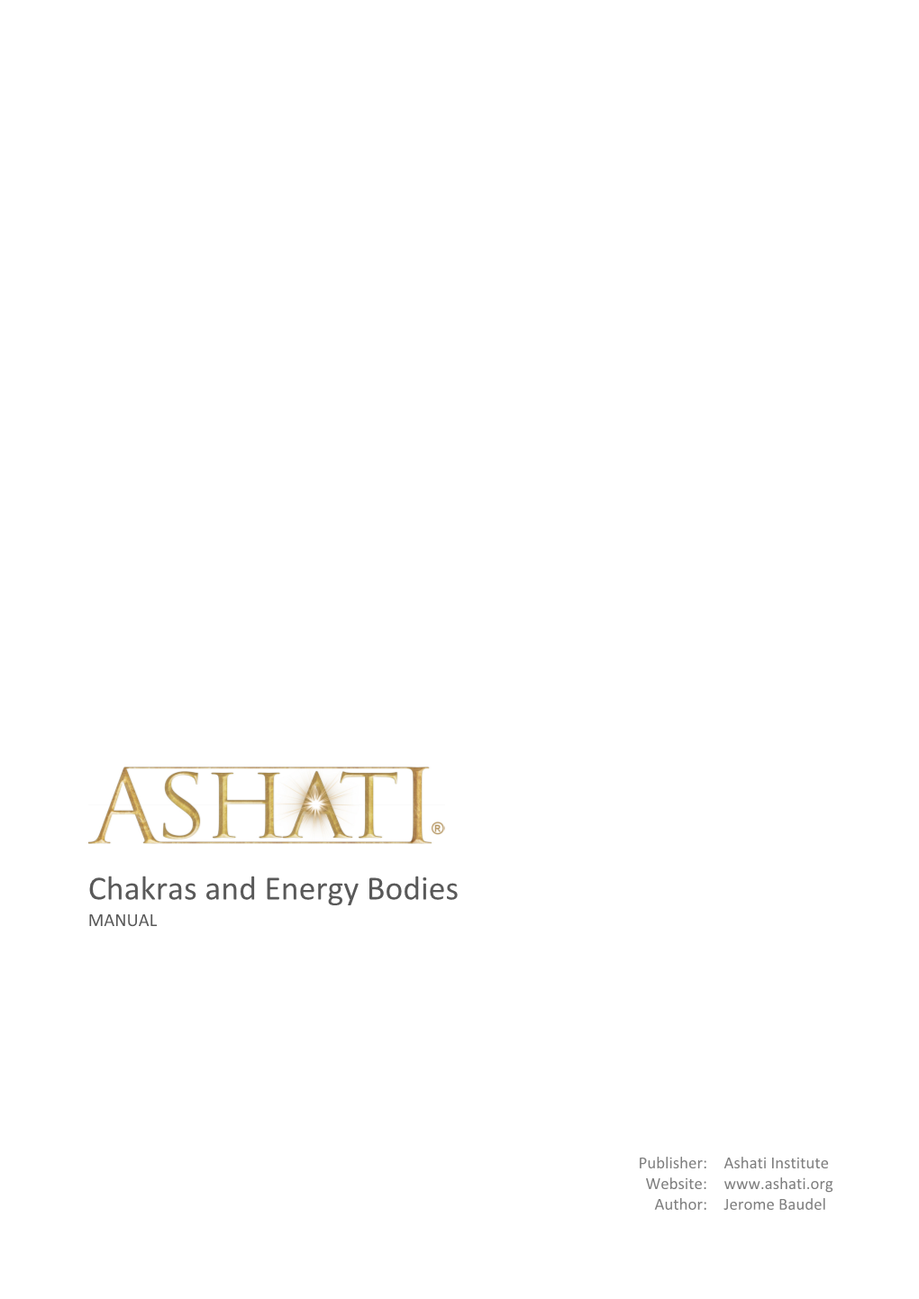 Chakras and Energy Bodies MANUAL