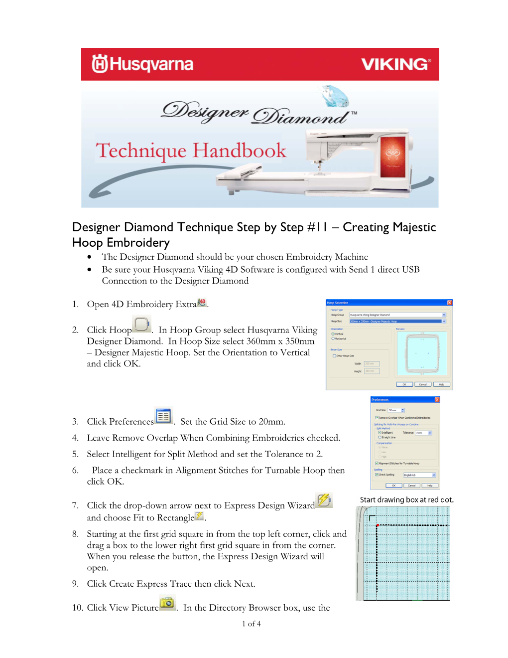 Designer Diamond Technique Step by Step #11 – Creating Majestic Hoop Embroidery