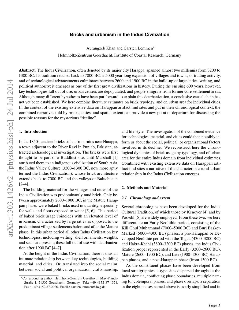 Arxiv:1303.1426V2 [Physics.Hist-Ph] 24 Jul 2014