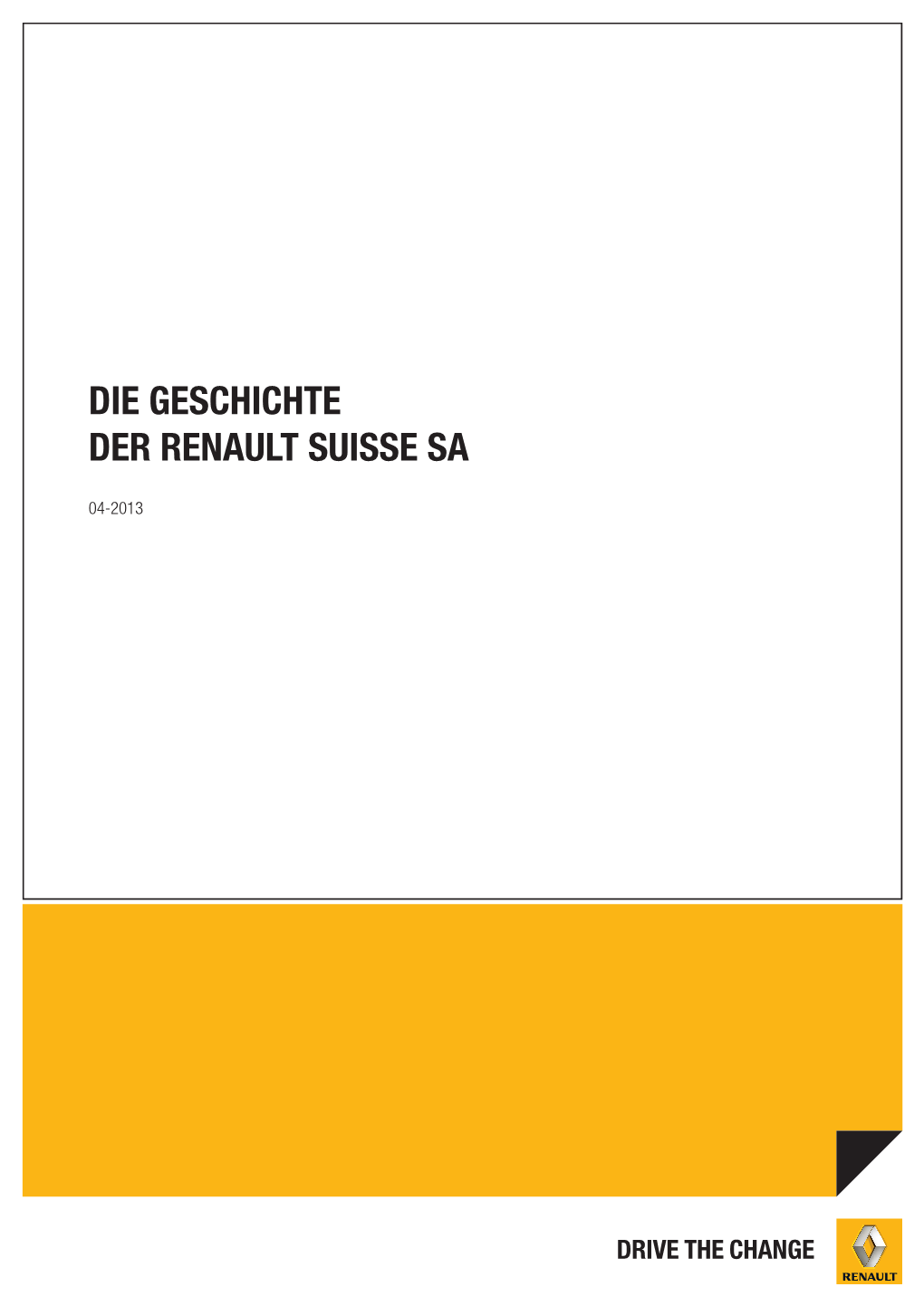 Die Geschichte Der Renault Suisse Sa