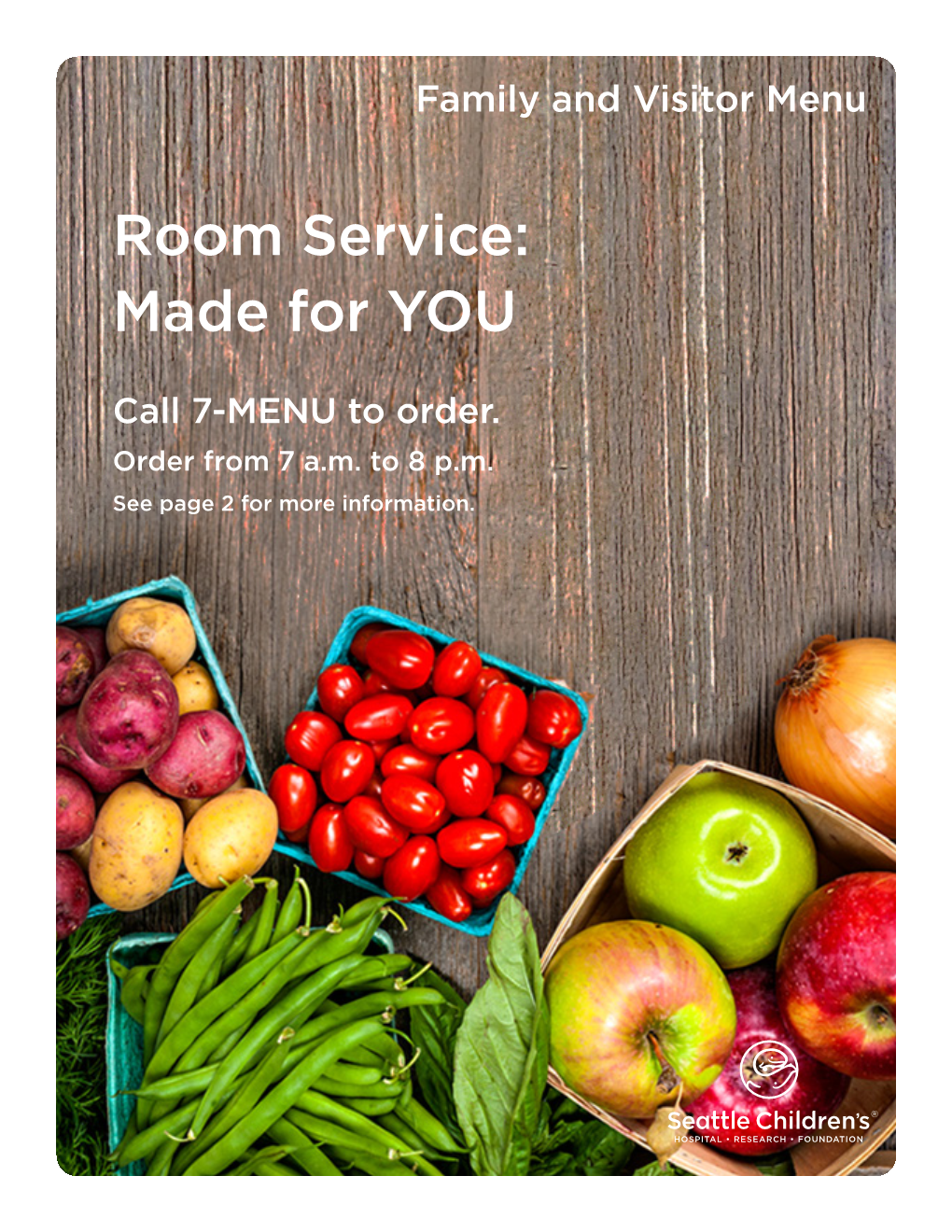 PE2629SC Room Service Family and Visitor Menu-Simplified Chinese