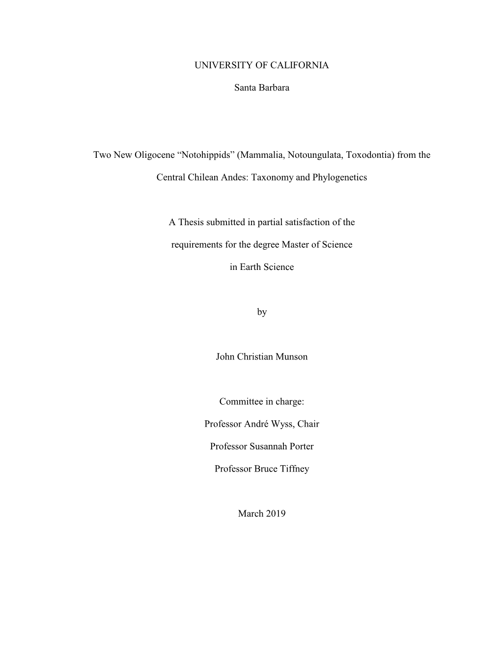 UC Santa Barbara Dissertation Template