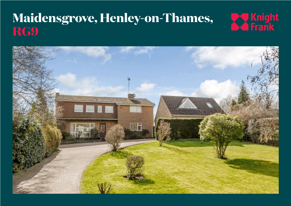 Maidensgrove, Henley-On-Thames, RG9 a Beautiful Detached House Ideally Located Just Off Maidensgrove Common