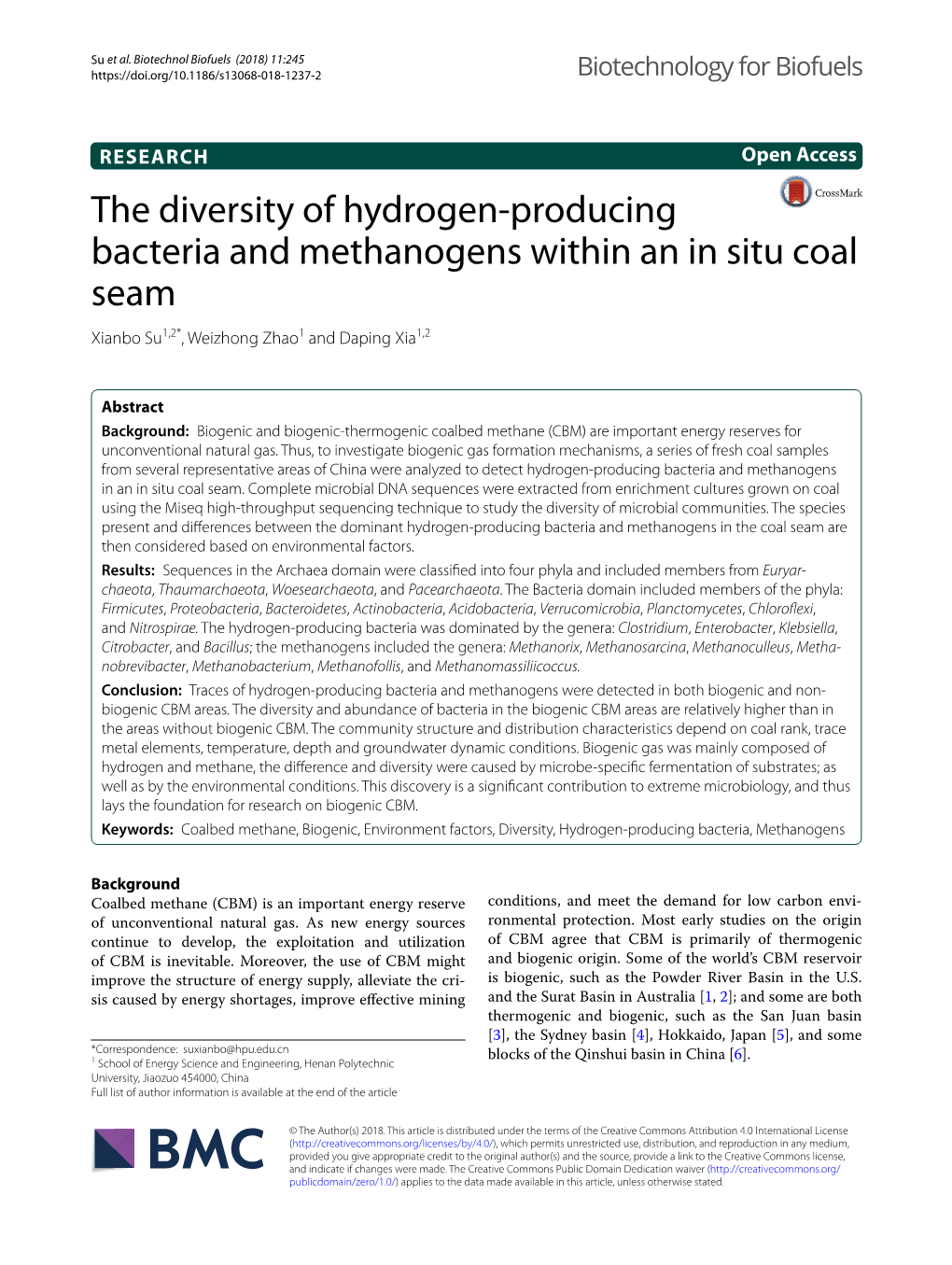 The Diversity of Hydrogen-Producing Bacte- on Average (Range 17,838–94,080; SD = 26,756.6)