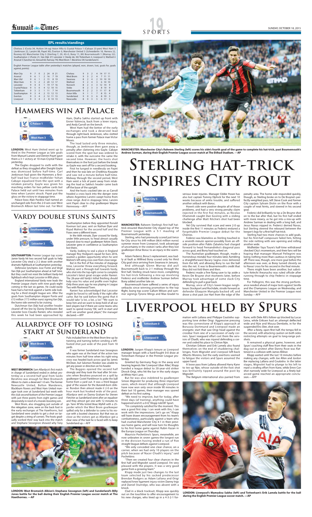 Sterling Hat-Trick Inspires City Rout