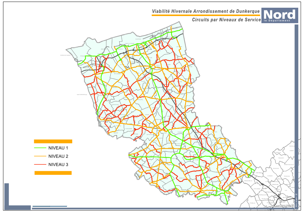 Viabilité Hivernale Arrondissement De Dunkerque Circuits Par Niveaux De Service