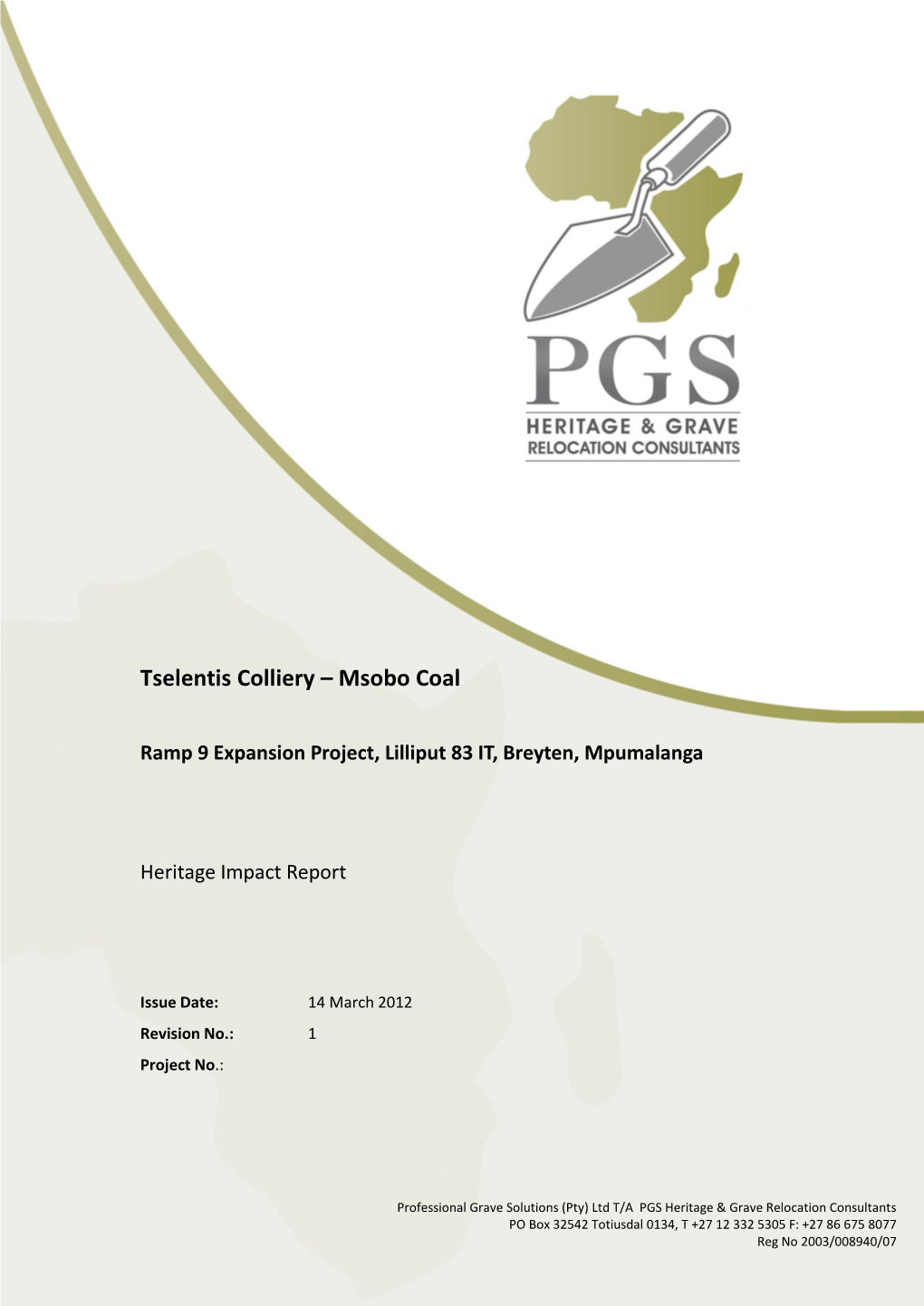 Tselentis Colliery – Msobo Coal