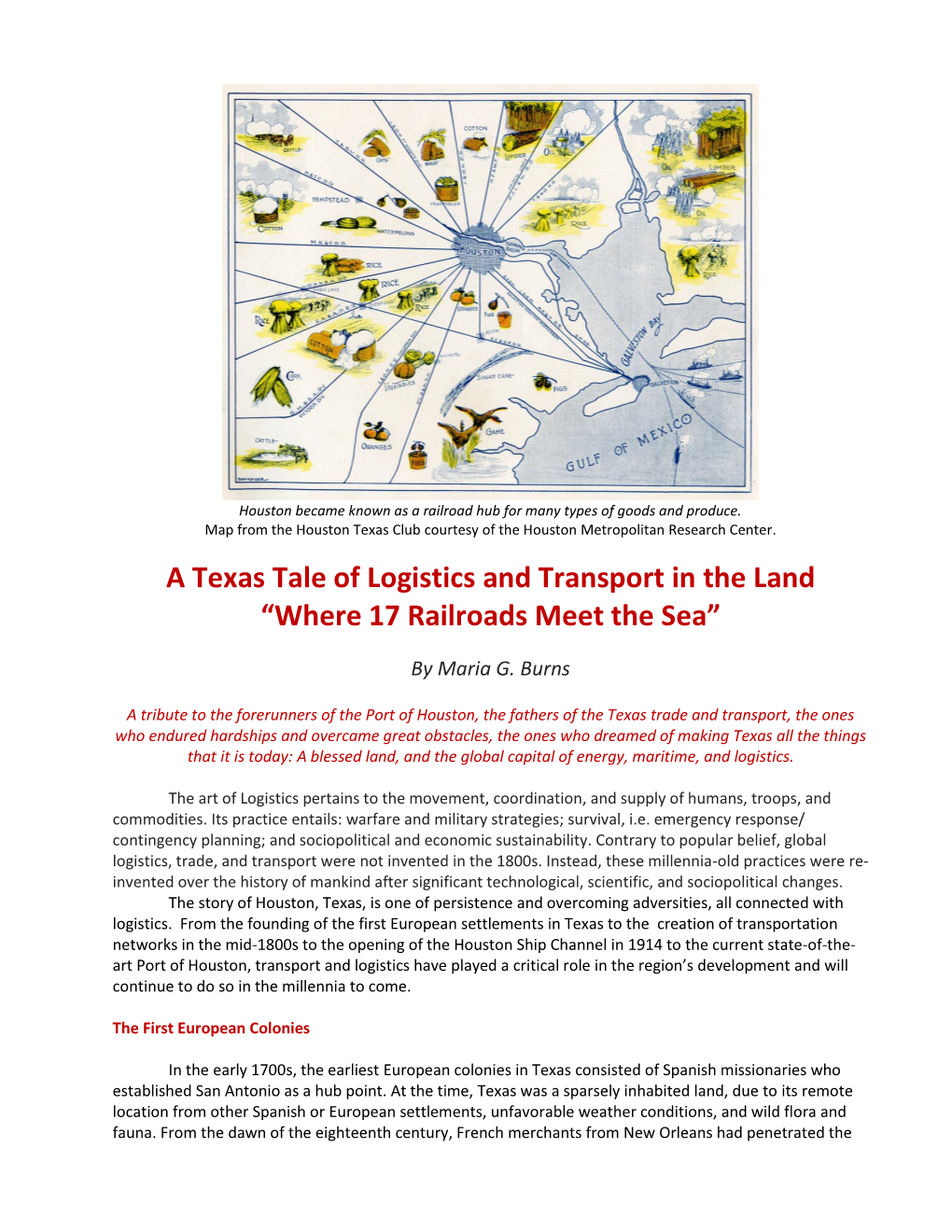 A Texas Tale of Logistics and Transport in the Land 'Where 17