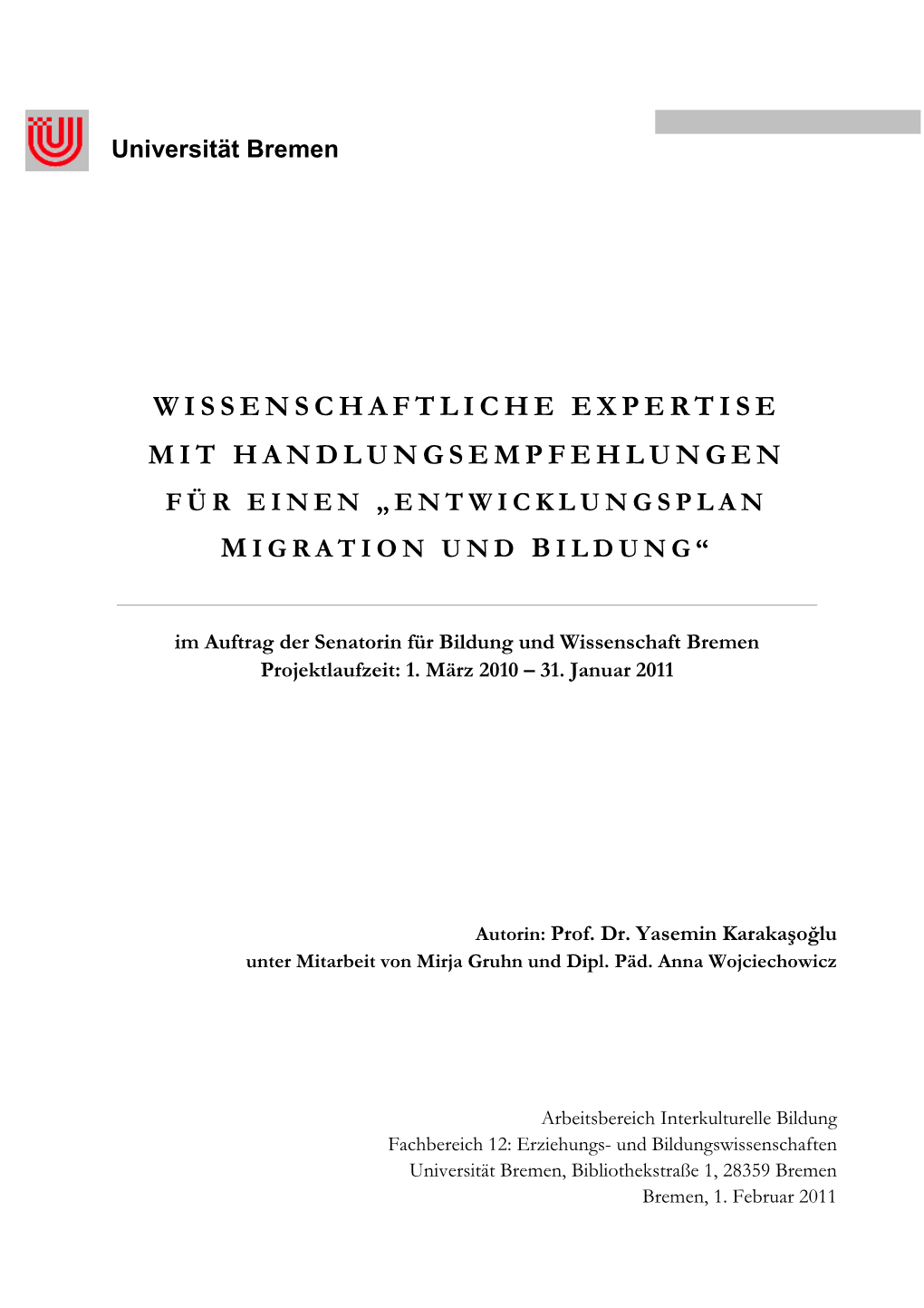 Expertise „Migration Und Bildung“ (Pdf, 2.1