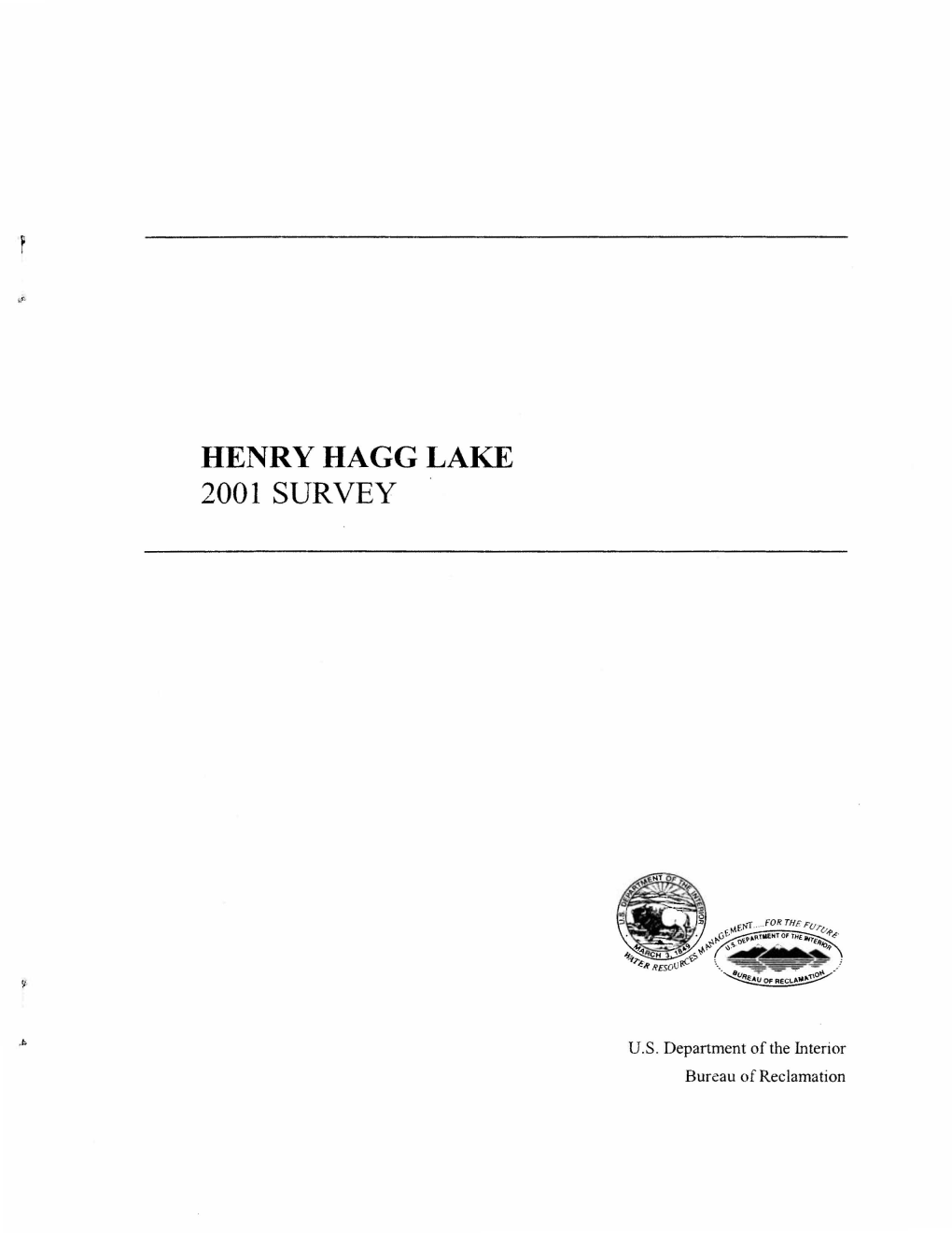 Henry Hagg Lake 2001 Survey