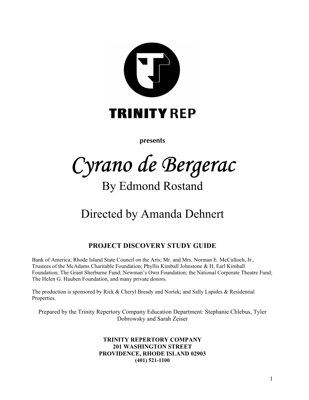 Cyrano De Bergerac by Edmond Rostand