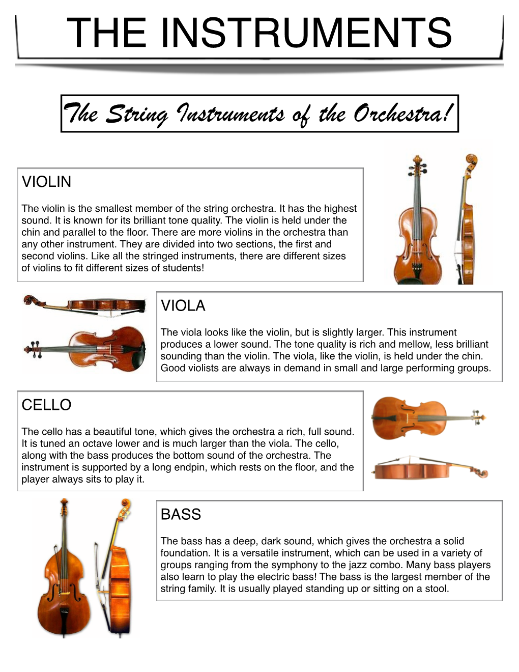 The Instruments