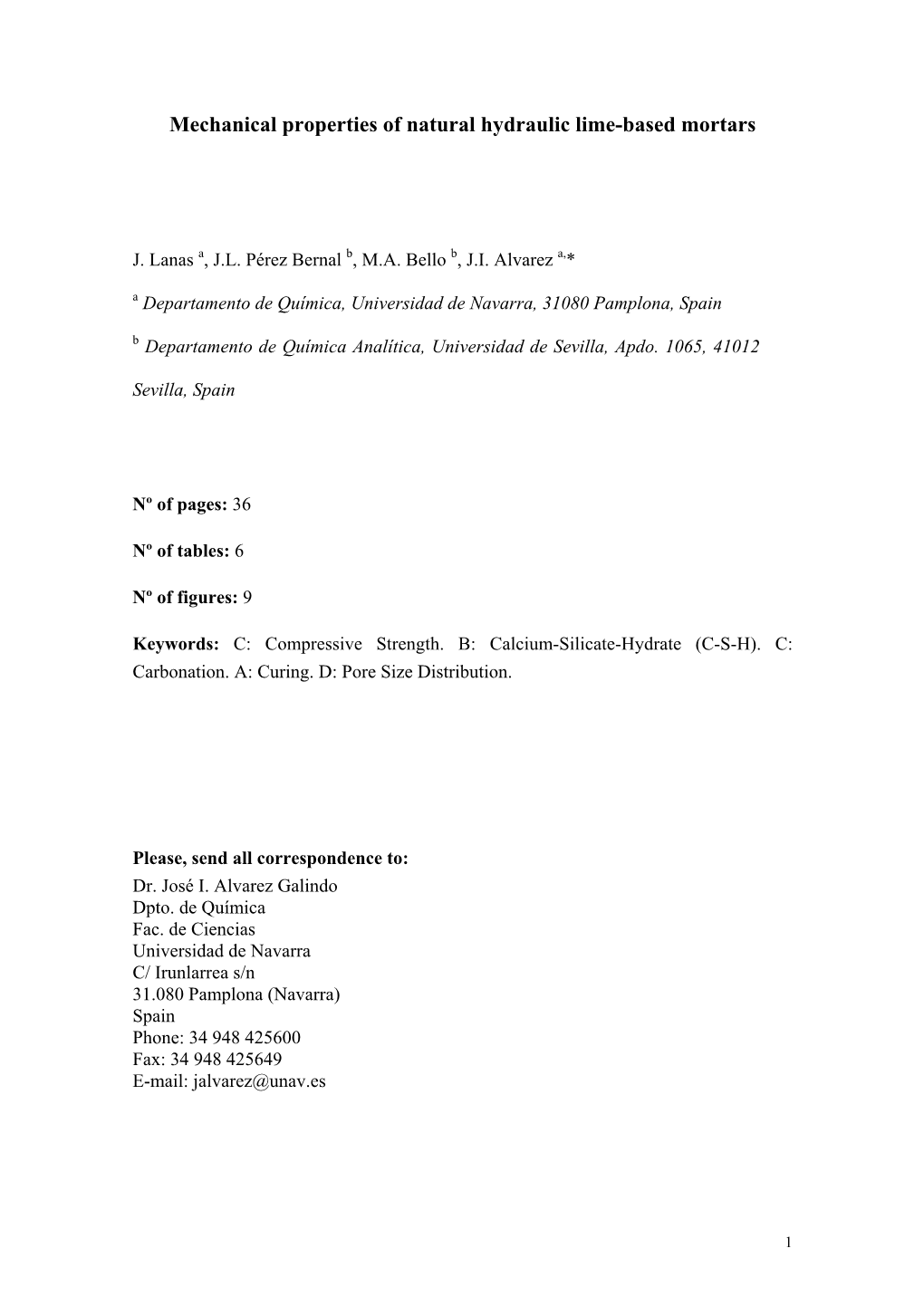 Mechanical Properties of Natural Hydraulic Lime-Based Mortars