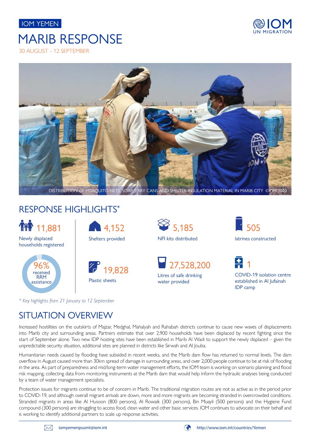 Marib Response 30 August - 12 September