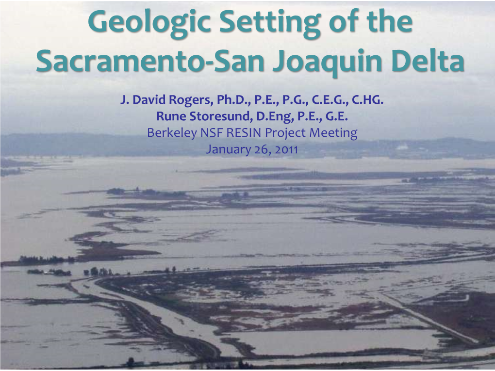 Geologic Setting of the Sacramento-San Joaquin Delta