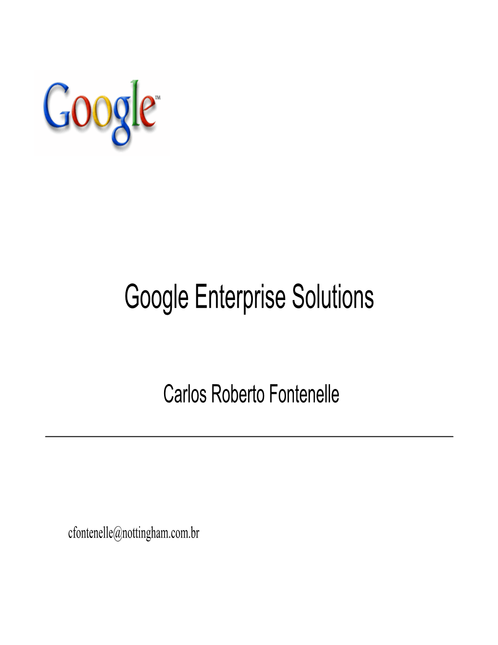 Google Enterprise Solutions