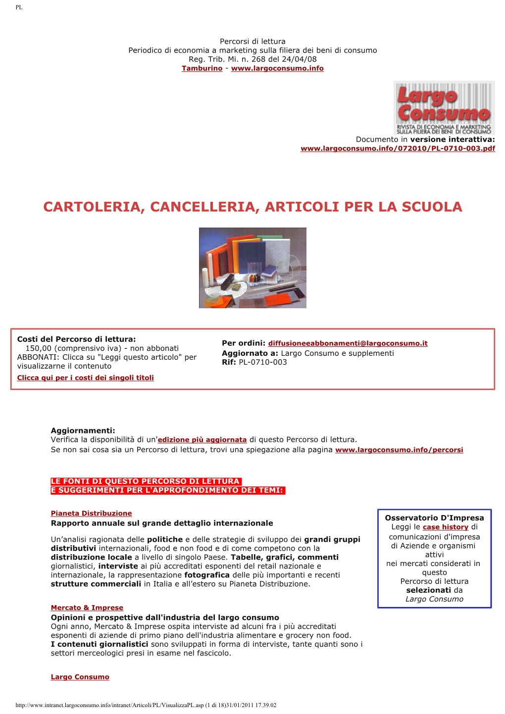 Mercato Italia Cartoleria, Cancelleria, Articoli Scolastici