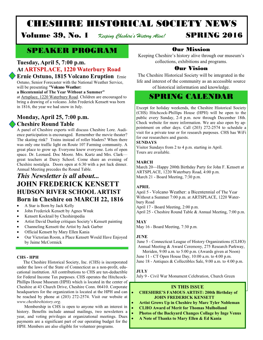 CHS-Newsletter-2016-Spring.Pdf