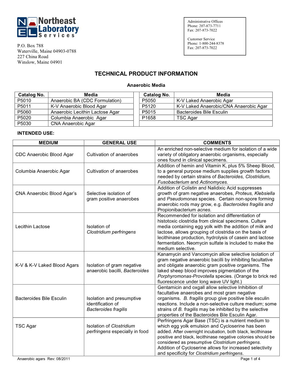 Anaerobic Media