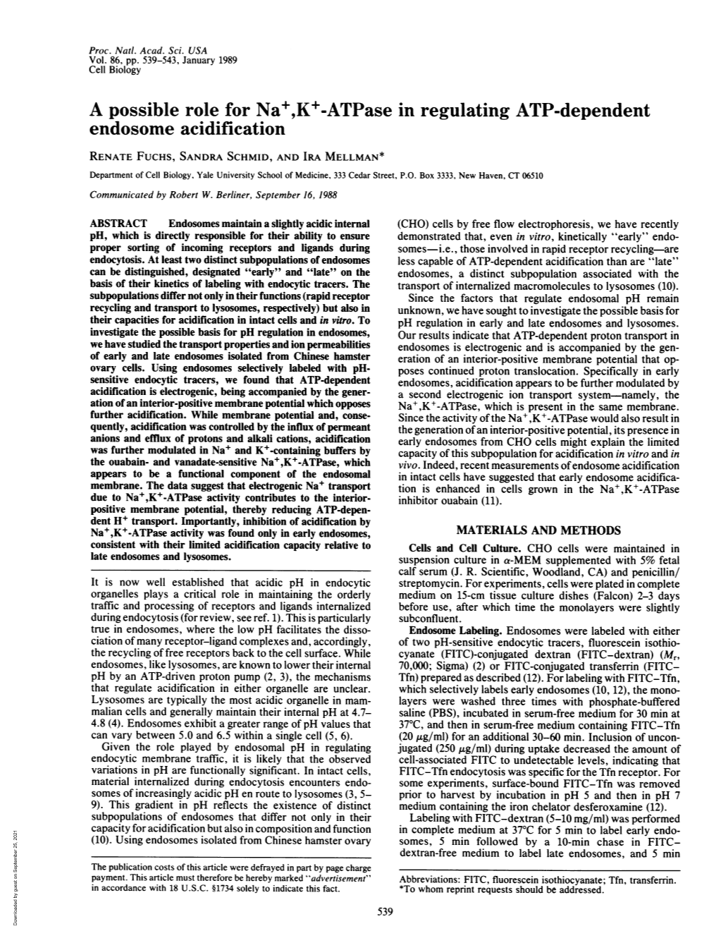 A Possible Role for Na',K+-Atpase in Regulating ATP-Dependent