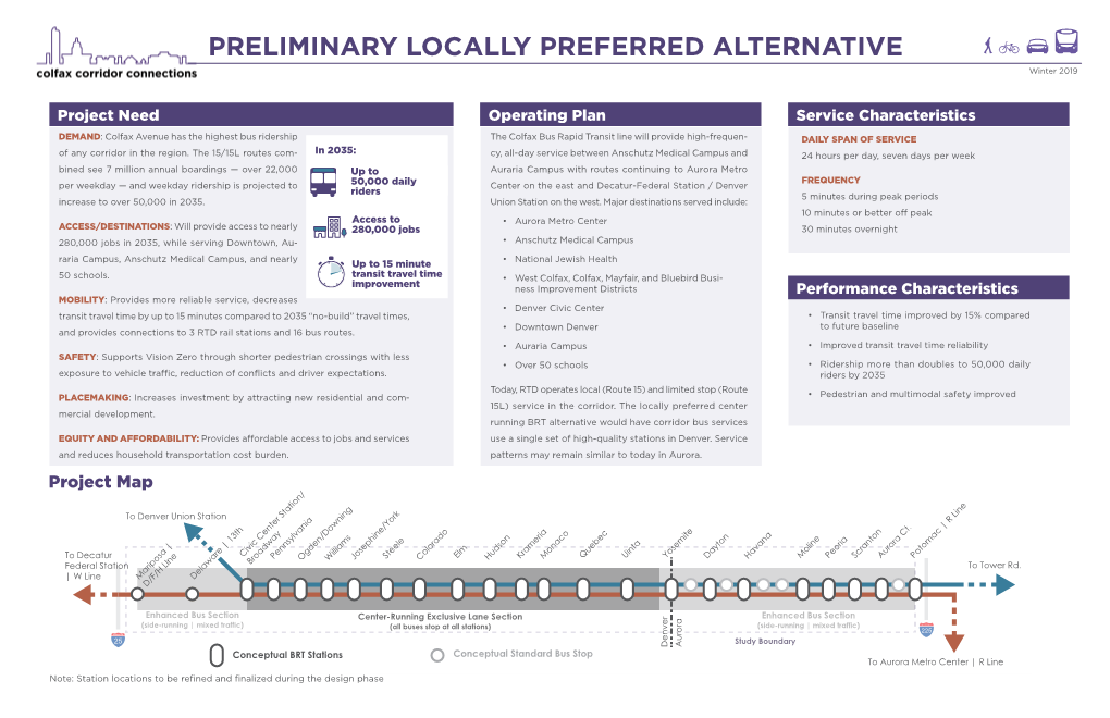 Colfax Avenue Has the Highest Bus Ridership the Colfax Bus Rapid Transit Line Will Provide High-Frequen- DAILY SPAN of SERVICE of Any Corridor in the Region