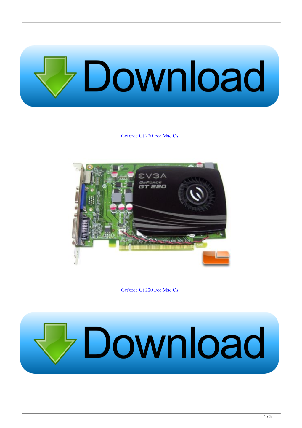 Geforce Gt 220 for Mac Os