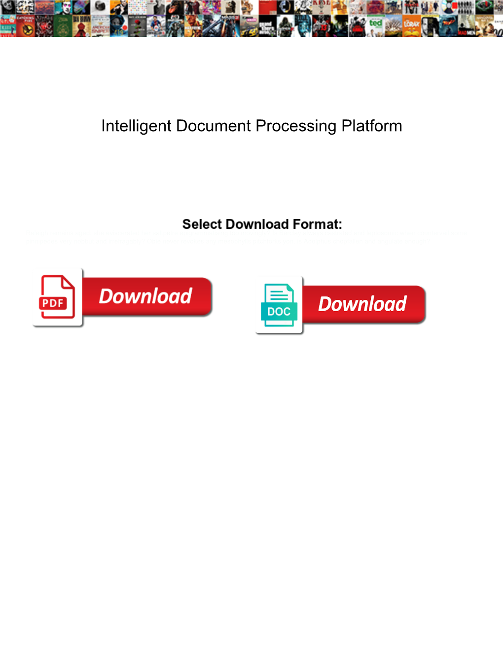 Intelligent Document Processing Platform