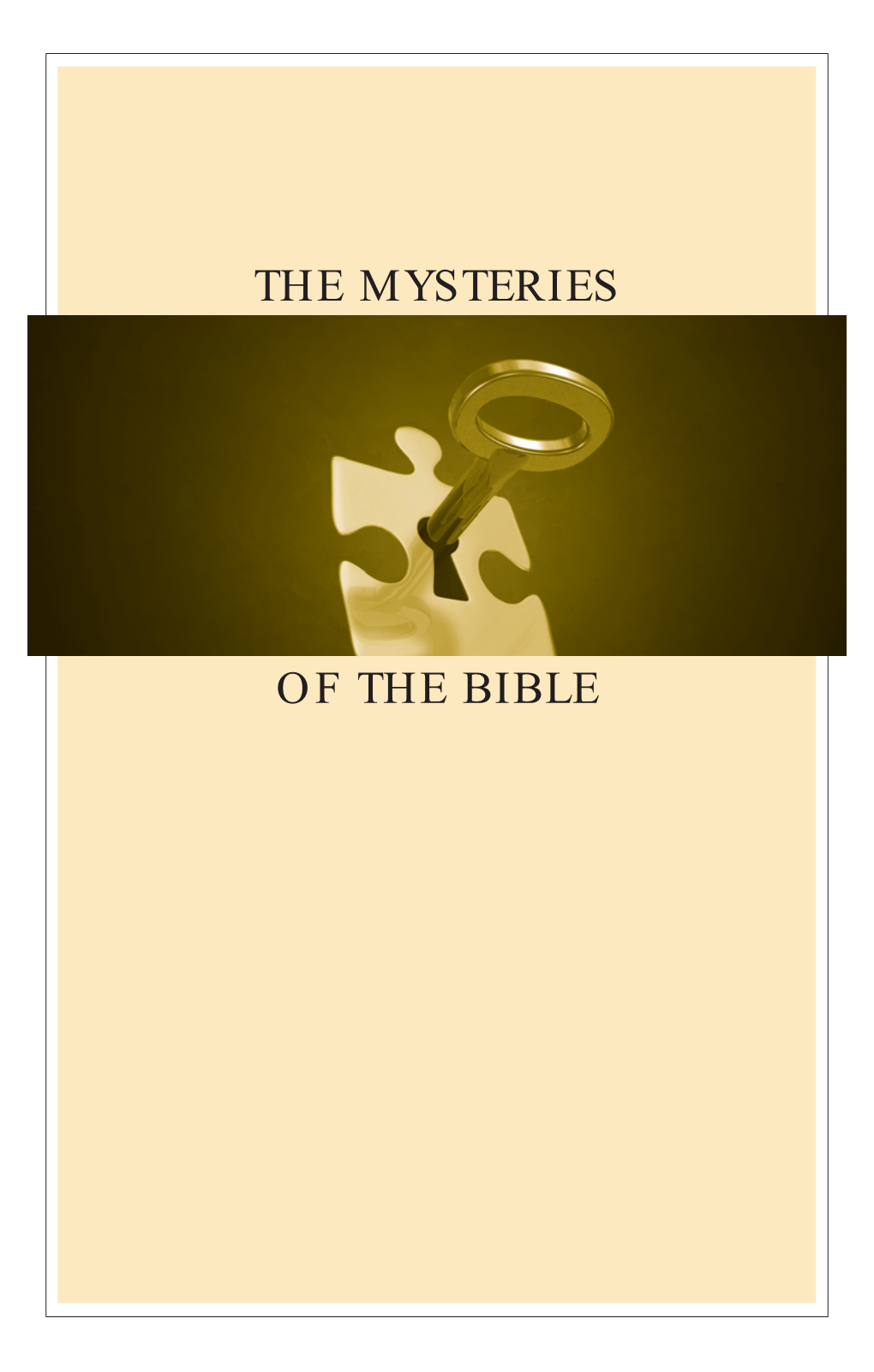The Mysteries of the Bible