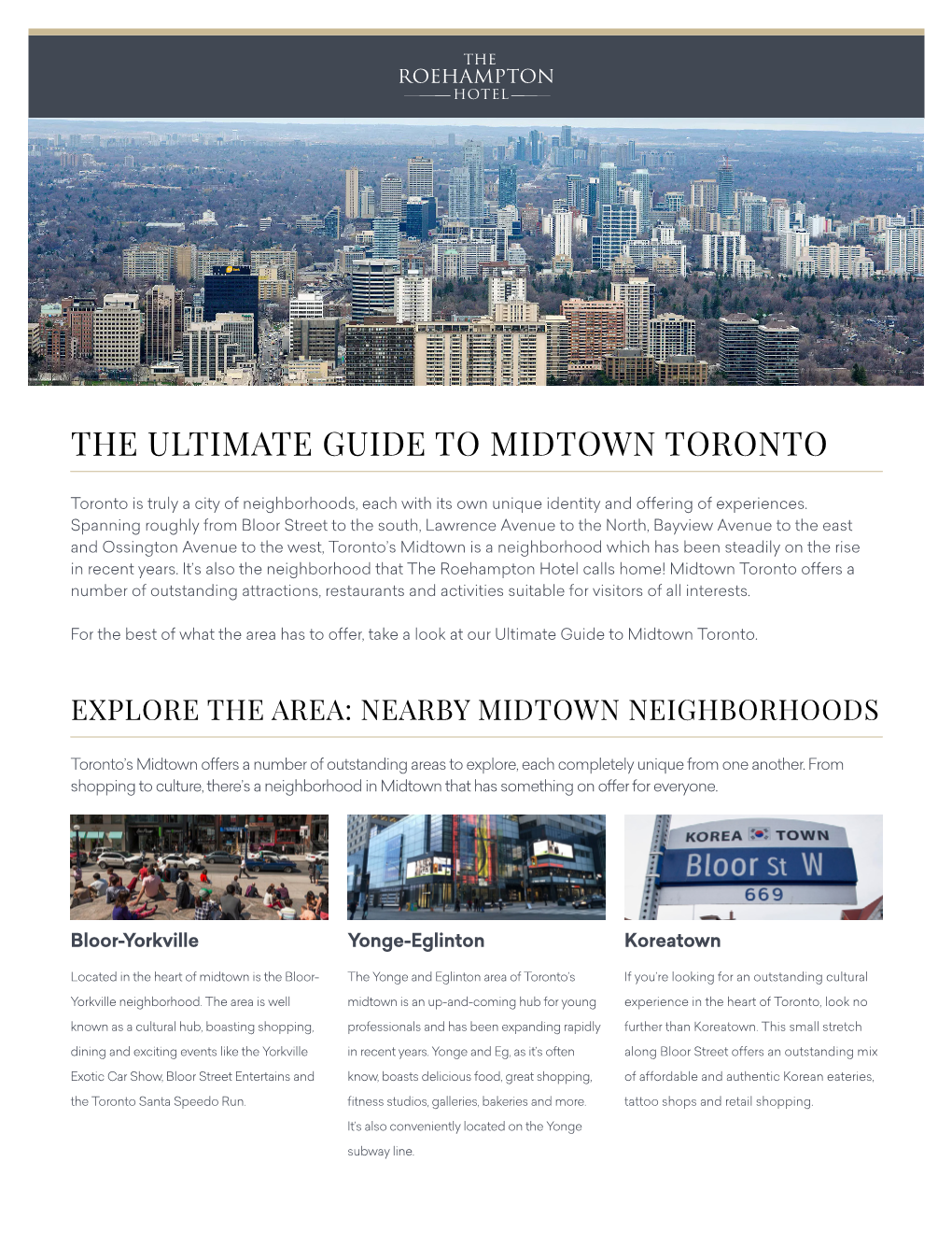 The Ultimate Guide to Midtown Toronto