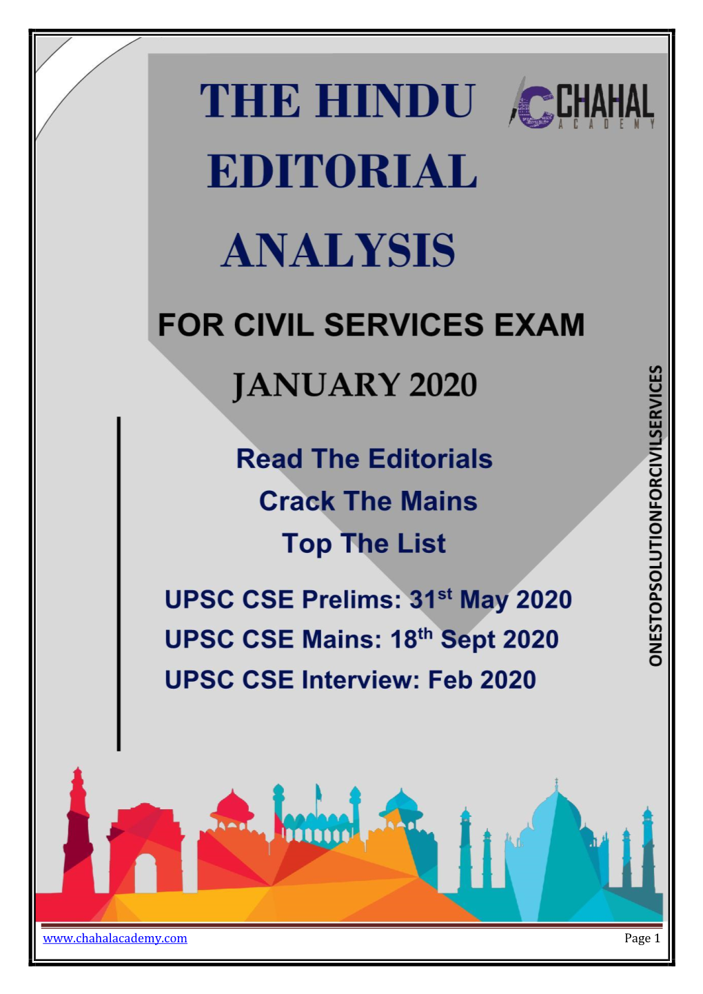 The Hindu Editorial Analysis January 2020