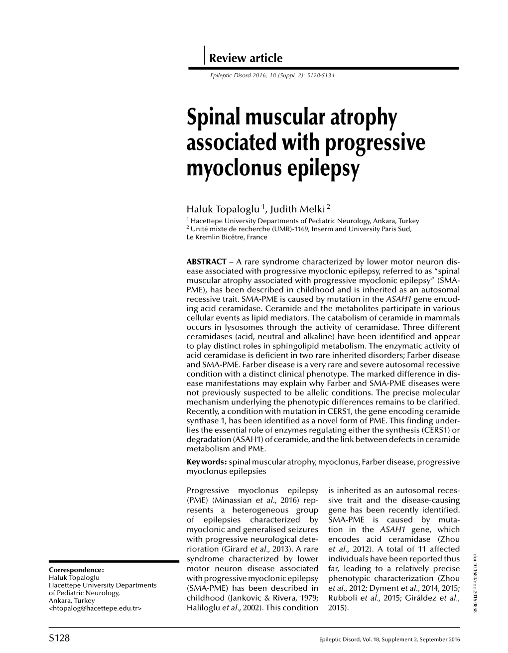 Spinal Muscular Atrophy Associated with Progressive Myoclonus Epilepsy