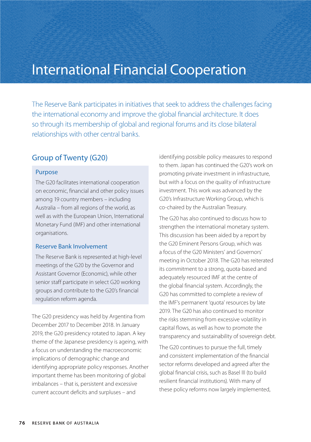 International Financial Cooperation