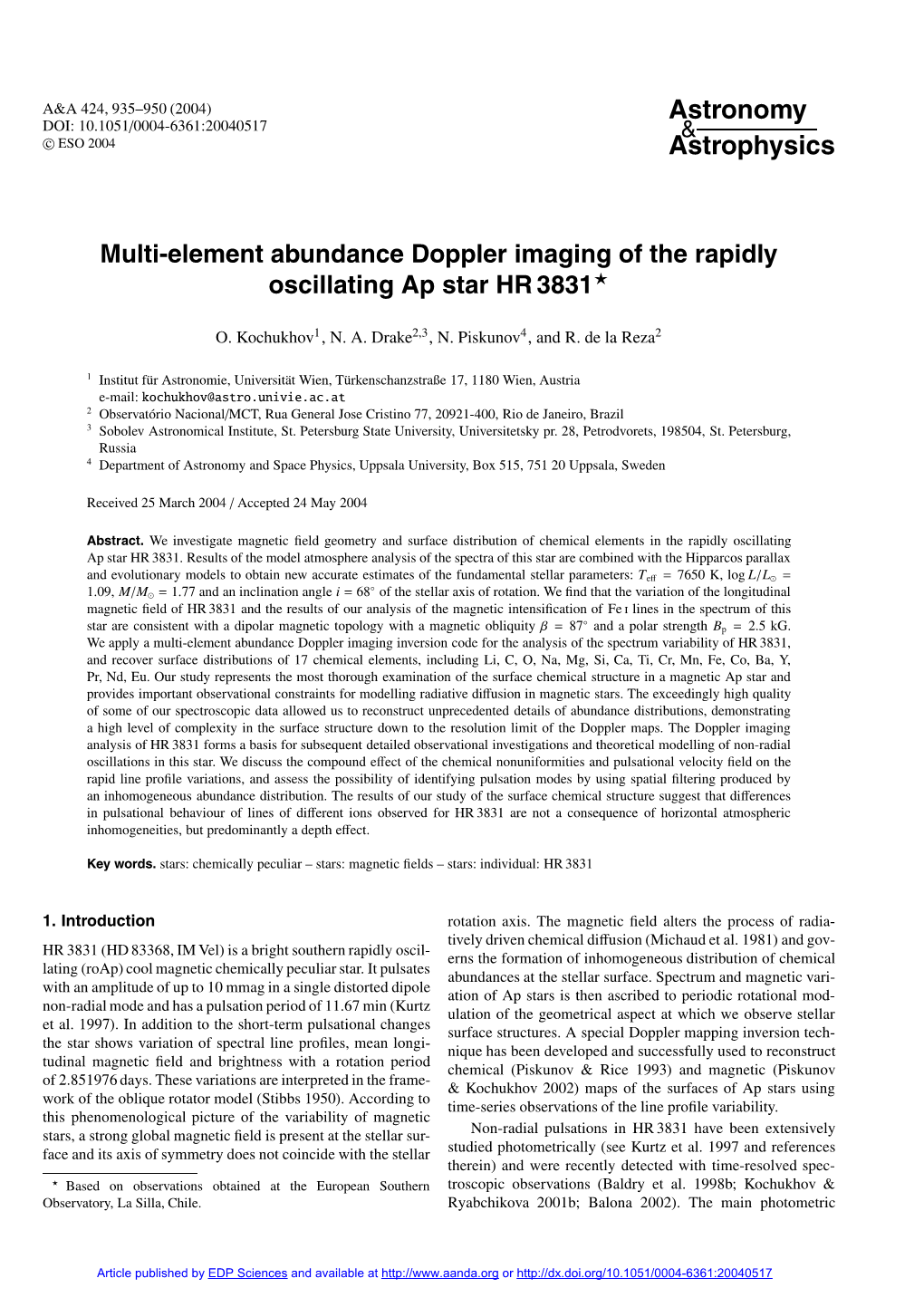 Multi-Element Abundance Doppler Imaging of the Rapidly Oscillating Ap Star HR 3831