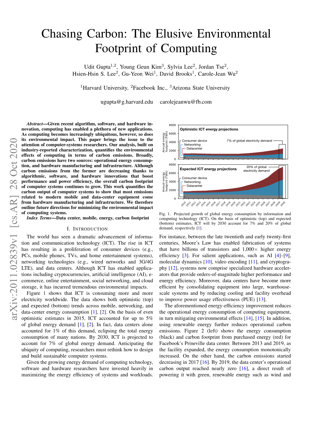 Chasing Carbon: the Elusive Environmental Footprint of Computing