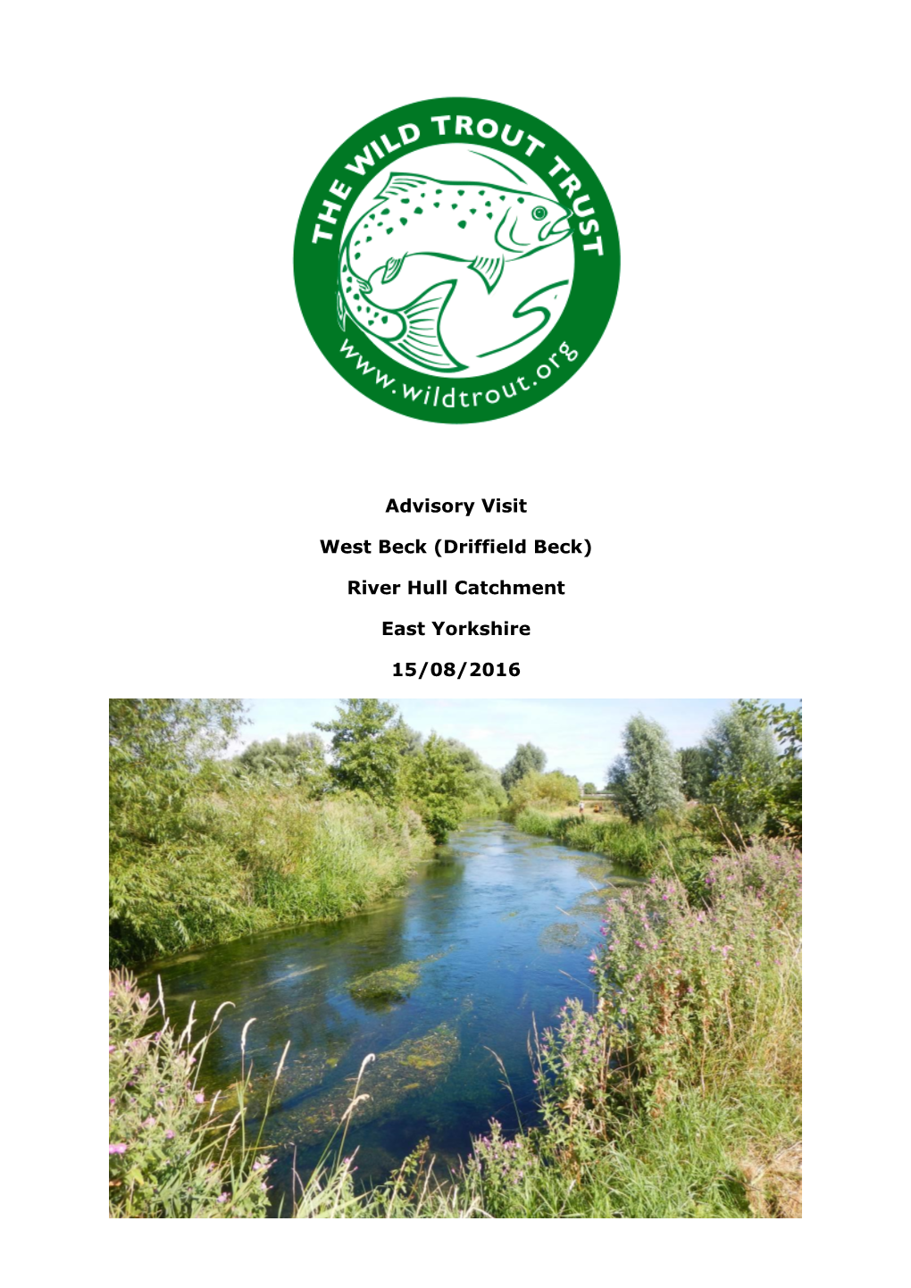 Advisory Visit West Beck (Driffield Beck) River Hull Catchment East