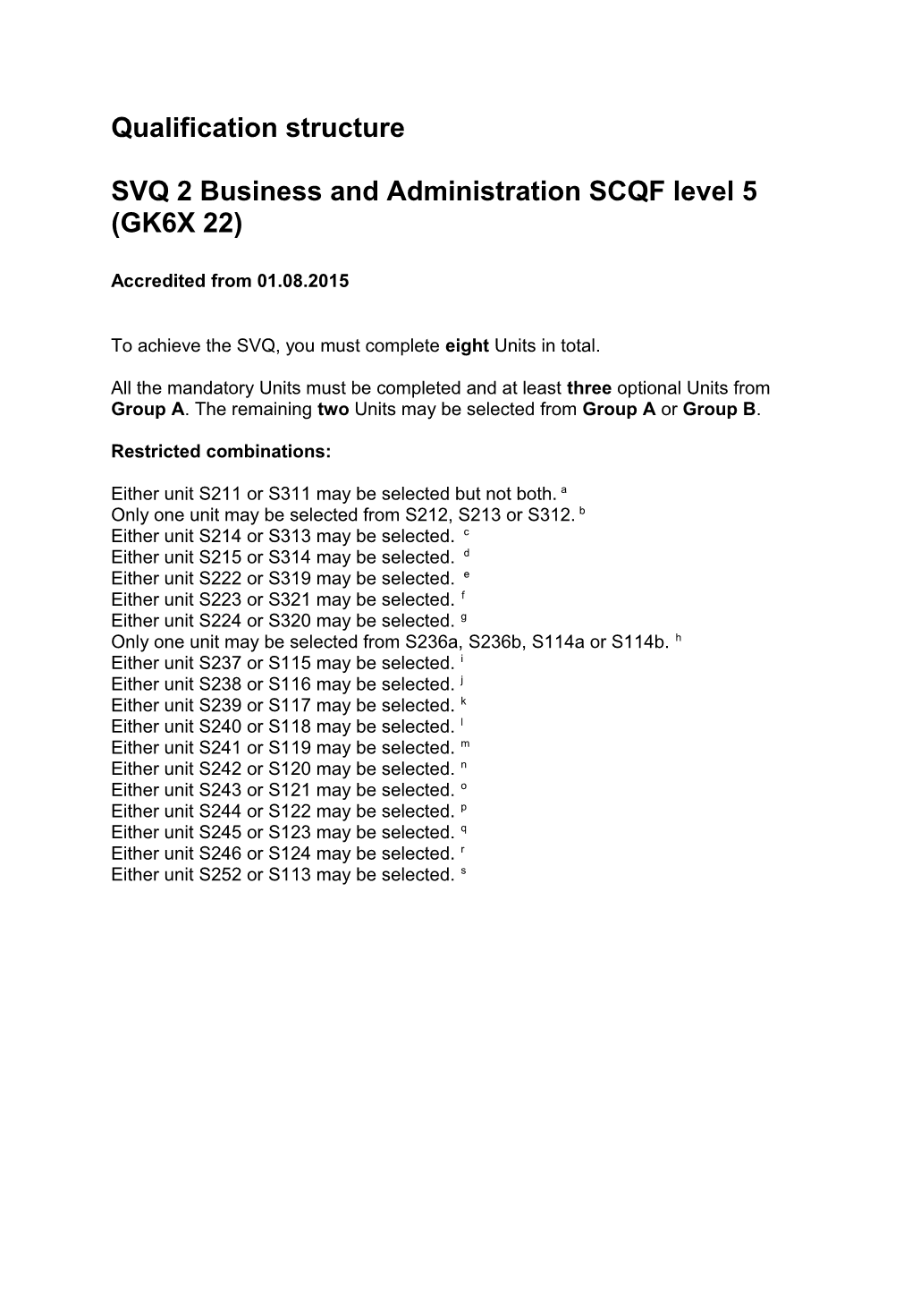 SVQ 2 Business and Administration SCQF Level 5 (GK6X 22)