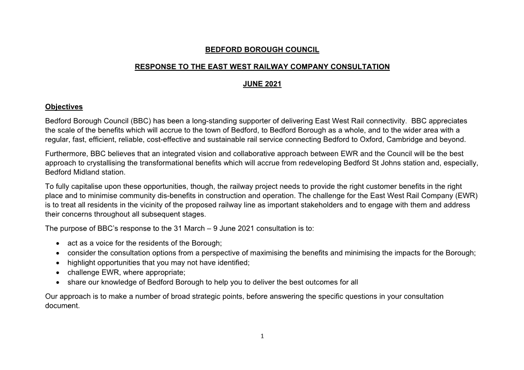 EWR Consultation Response Post FC