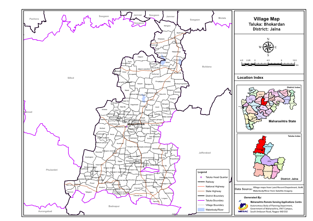 Village Map Soegaon Mehgaon Taluka: Bhokardan District: Jalna Wadhona