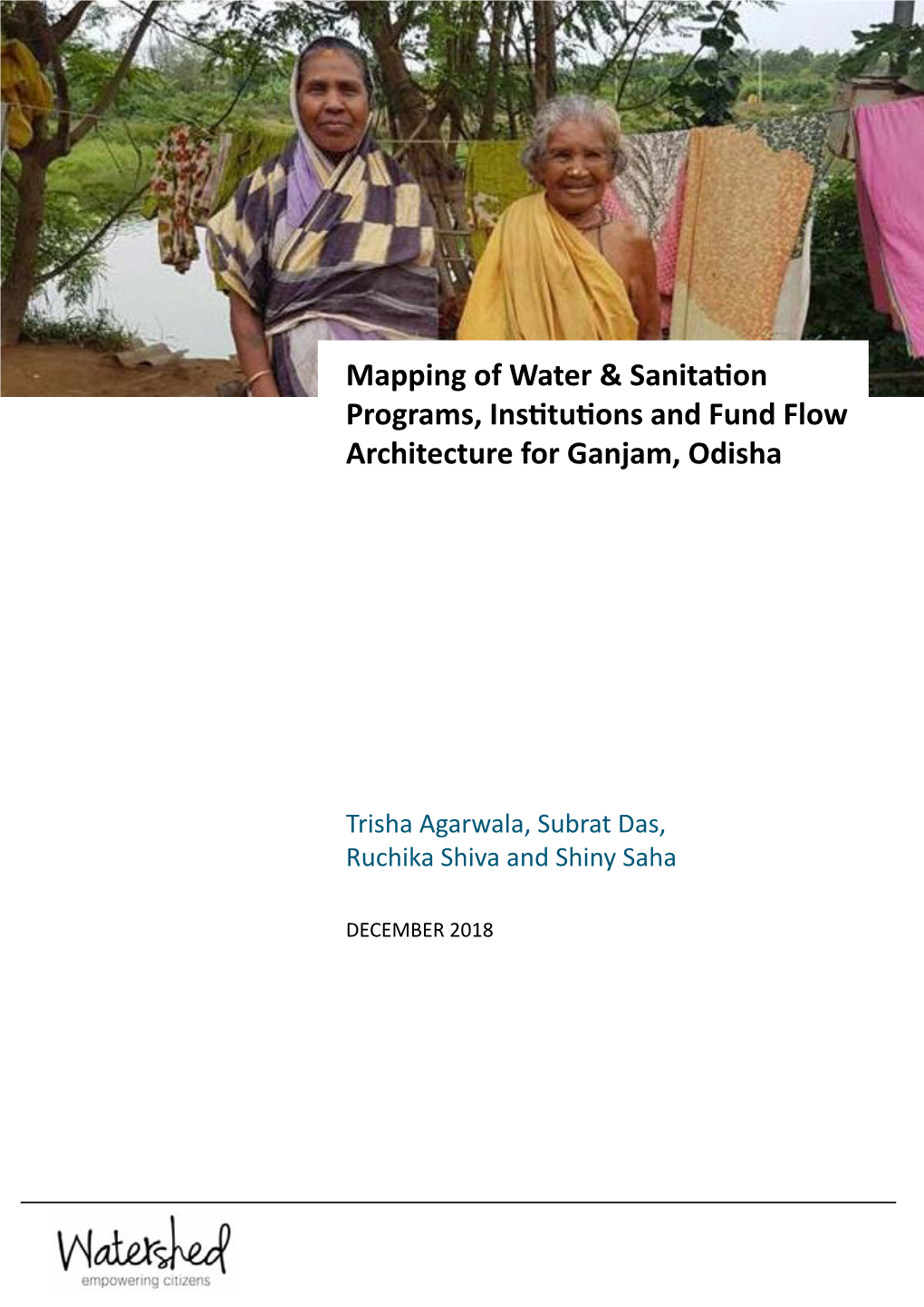 Mapping of Water & Sanitation Programs, Institutions and Fund